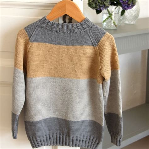Stripe Raglan Sweater Women Mönster Go Handmade