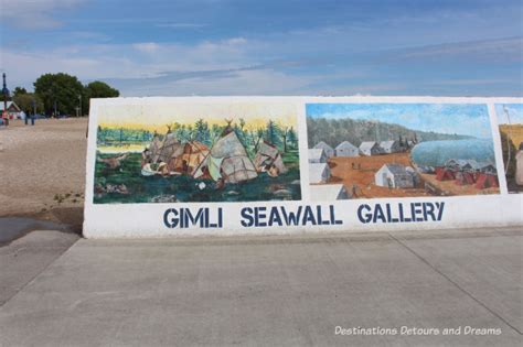 Gimli Seawall Murals Destinations Detours And Dreams