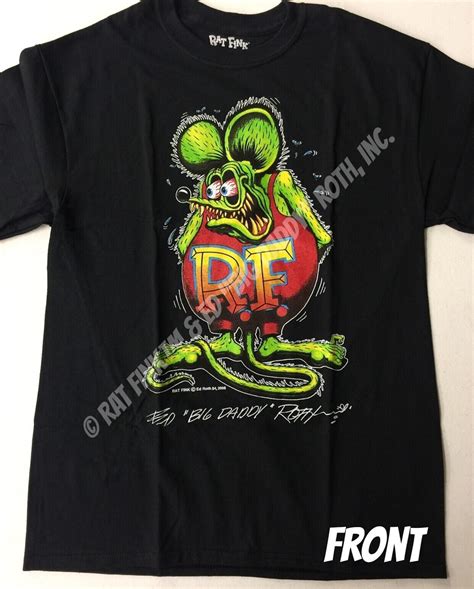 Official Rat Fink Signature T Shirt 56 Ed Big Daddy Roth Etsy Uk