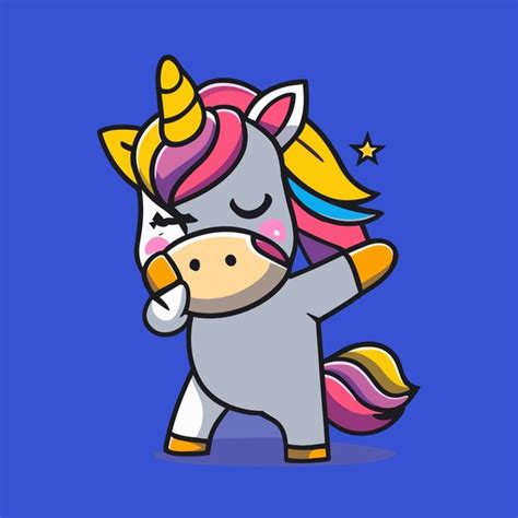 Premium Vector Cute Unicorn Dabbing Cartoon Vector Icon Illustration