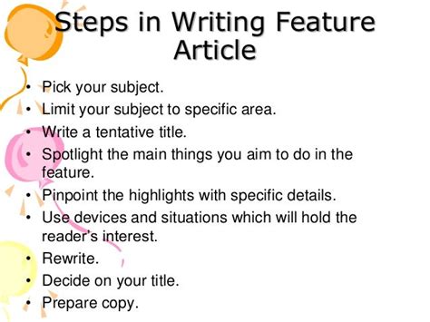 How To Write A Great Feature Article Pbworks