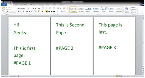 How To Insert Page Breaks In Microsoft Word Geeksforgeeks