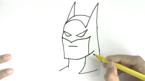 How To Draw Batman In Easy Steps For Children Kids Beginners Youtube