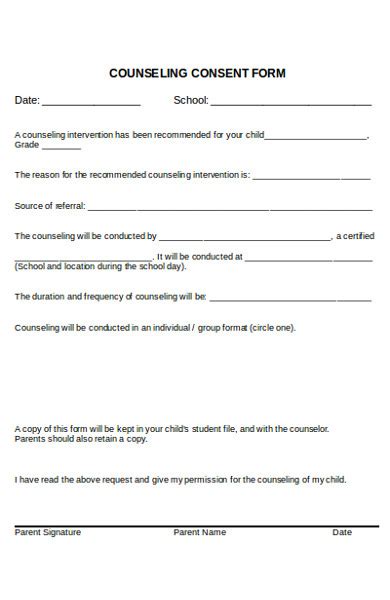Professional Counseling Informed Consent Form Georgia Lorchfaruolo