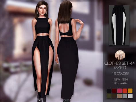 Clothes Set 44 Skirt Bd176 By Busra Tr At Tsr Sims 4 Updates
