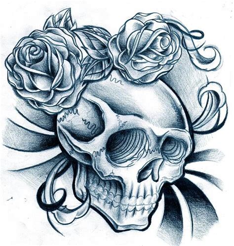 Rose Drawing Tattoo Tattoo Art Drawings Skull Drawing Skull Rose Tattoos Body Art Tattoos