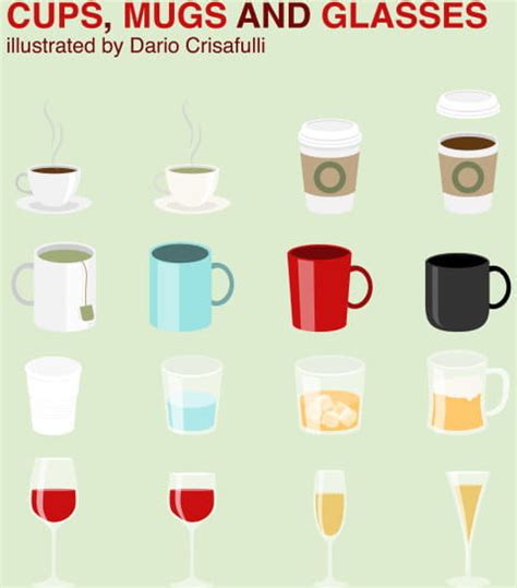 Cups And Mugs With Glass Cup Vector Ai Uidownload