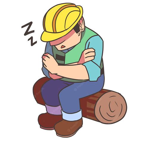 Premium Vector Construction Worker Sleeping