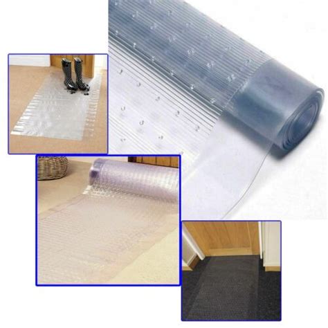 Vinyl Plastic Carpet Protector Clear Runner Mat Roll Hallway Office