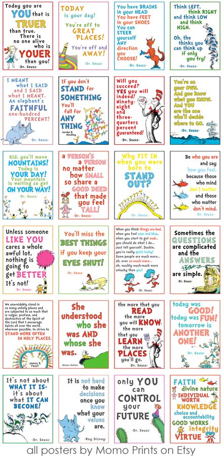 A Year Of Fhe Dr Seuss Lds Girls Camp Posters