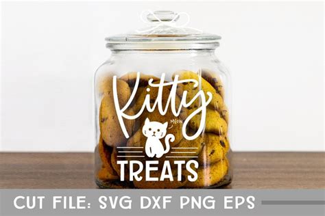 Kitty Treats With Meowing Cat Hand Lettered Cat Mom Svg