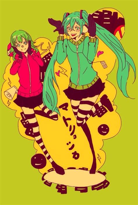 Gumi And Miku Matryoshka Vocaloid Vocaloid Characters Hatsune Miku
