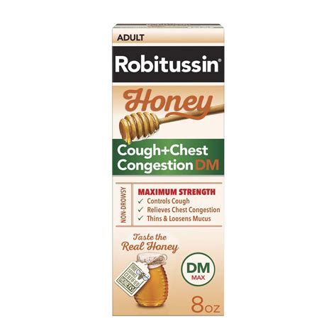 Robitussin Maximum Strength Honey Cough Chest Congestion Dm Liquid
