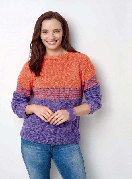 6 x 100g balls of it will take: Simple Stripe Sweater (With images) | Jumper knitting ...