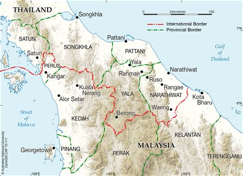 Malaysia Thailand Border Cartogis Services Maps Online Anu