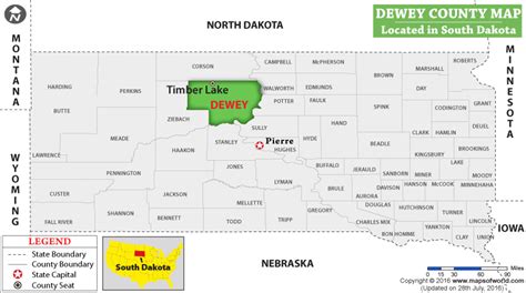 Dewey County Map South Dakota