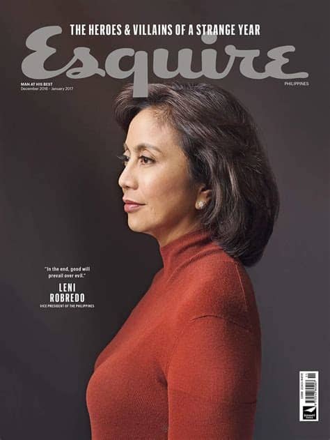 She went there with no mention of her late husband jesse robredo, daang matuwid, and only once for. All About Juan » Esquire Archives - All About Juan
