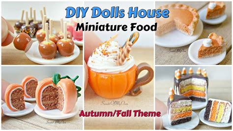 5 Diy Miniature Dolls House Foods Tutorial Video Compilation Youtube