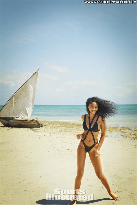 Chanel Iman Sports Illustrated Swimsuit Issue Brunette Skinny Hot Naked Ebony Celebs