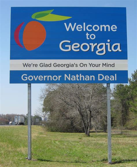 Georgia Sign Mustang Road Trip Usa