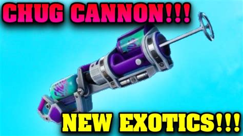 Fortnite Chug Cannon Where To Find Remedy New Exotic Weapons