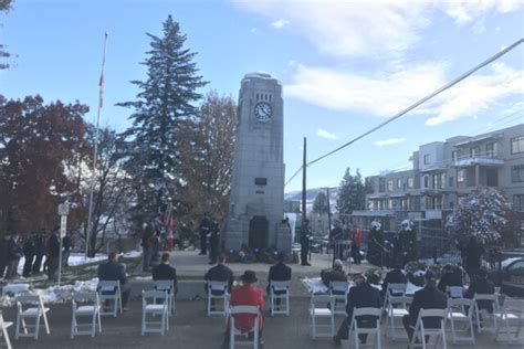 A Small Gathering Was Held At The Kamloops Cenotaph This Morning For
