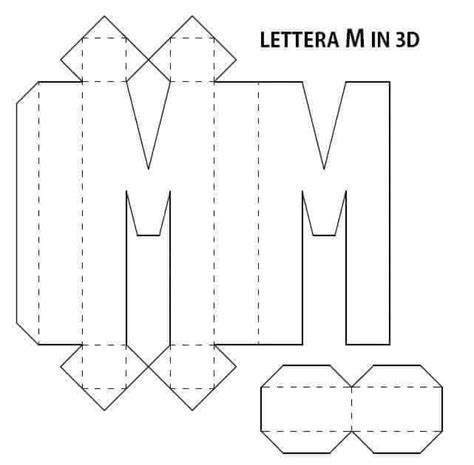 Molde Letra M 3d Para Imprimir Gratis Letras Do Alfabeto Ver E Fazer