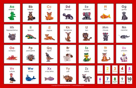 Animal Alphabet Placemat Educational Etsy Uk