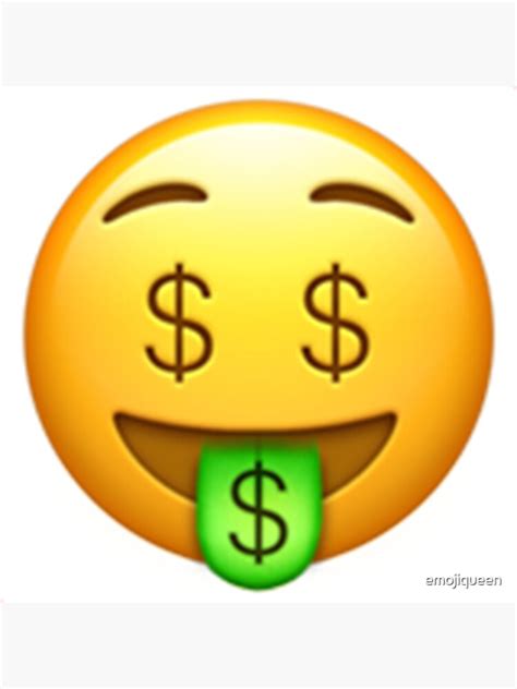 Impression Artistique Money Mouth Emoji Par Emojiqueen Redbubble