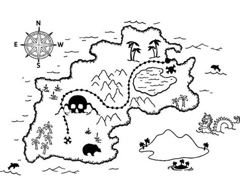 Treasure Hunt Coloring Page Coloring Pages
