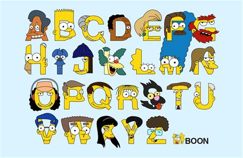 Mmm The Simpsons Ianbrooks Simpsons Alphabet By Mike Boon
