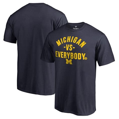 Michigan Wolverines Fanatics Branded Team Vs Everybody T Shirt Navy