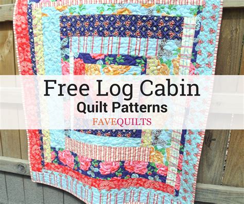 Free patterns for mini quilts. 38 Free Log Cabin Quilt Patterns | FaveQuilts.com