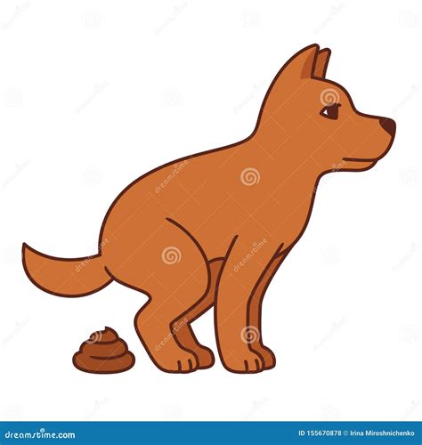 Cartoon Dog Pooping Stock Vector Illustration Of Comic 155670878