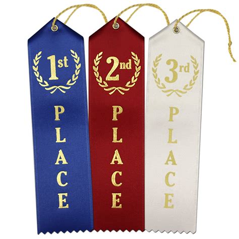 1st 2nd 3rd Place Premium Award Ribbons 75 Count Value Bundle 25