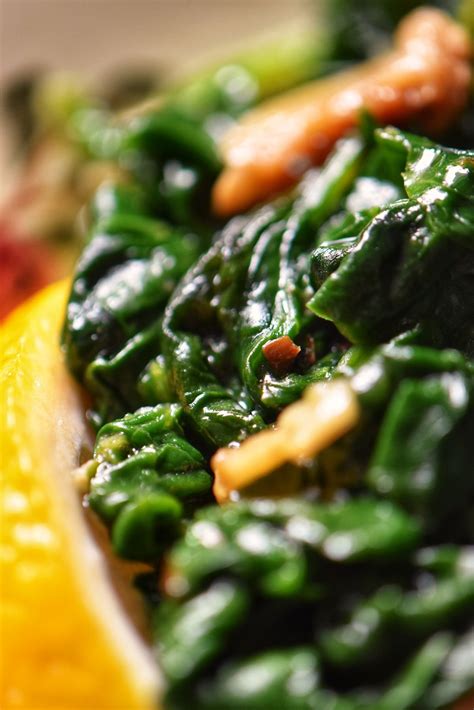 Sauteed Spinach Recipe with Garlic and Lemon - She Loves Biscotti