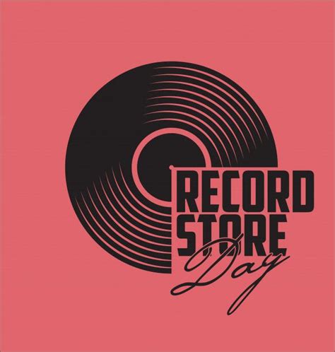 Premium Vector Black Vinyl Record Store Day Flat Concept Music Logo