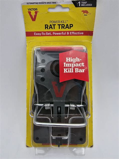 Victor Power Kill Rat Trap High Impact Kill Bar No Touch Design 1 Pack