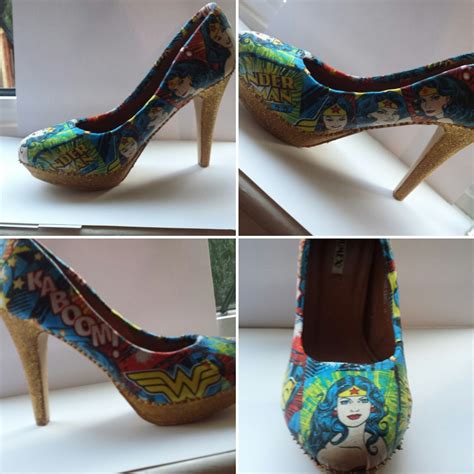 Wonder Woman Inspired Shoes By Veroamorecouturetlj On Etsy