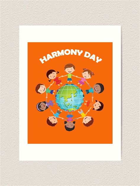 Harmony Day 2022 Harmony Day Orange Harmony Day Australia Art Print