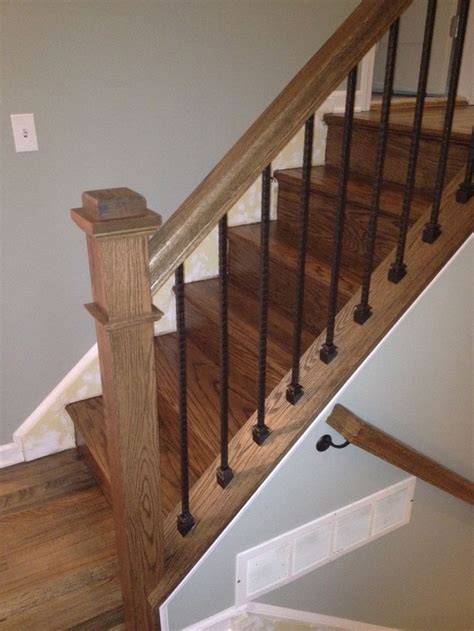 If not properly controlled, cracks can begin to appear. The oak post and #railing contrast eloquently with the iron spindles to attractively accent a ...