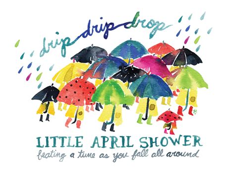Bring On The April Showers Printable Calendar Small Pond Graphics