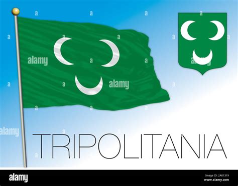 Tripolitania Regional Flag And Coat Of Arms Libya African Country