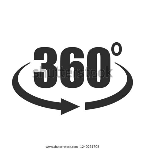 360 Degree View Vector Icon Isolated Stock Vector Royalty Free 1240231708