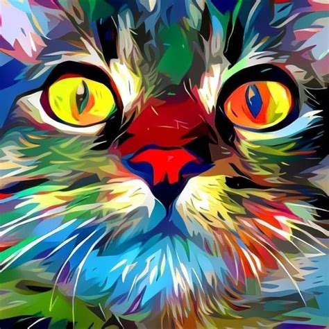 Pin By Diane Hernandez On Katzen Animal Art Cat Painting Art