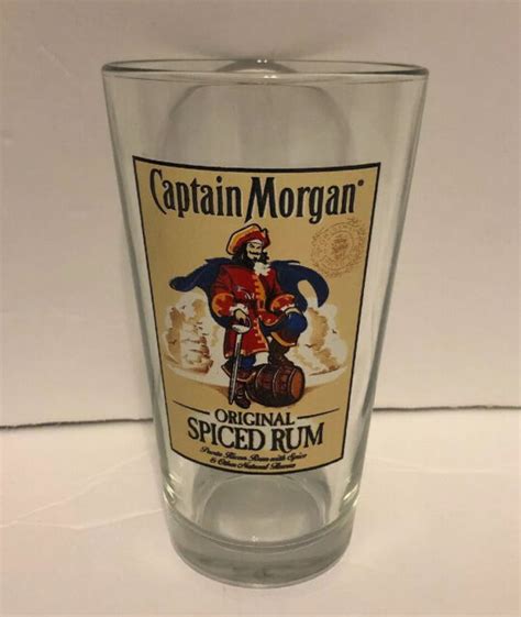 Captain Morgan Spiced Rum Drinking Glass Tumbler Ebay