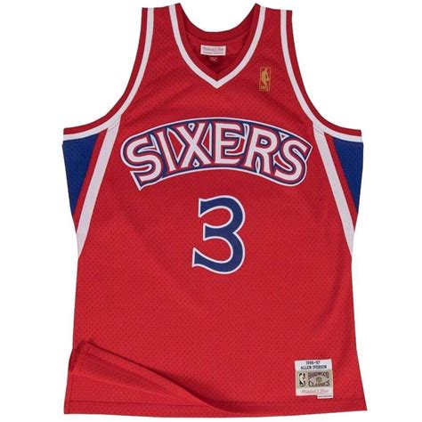 Shop Mitchell And Ness Nba Swingman Jersey Iverson Red Online