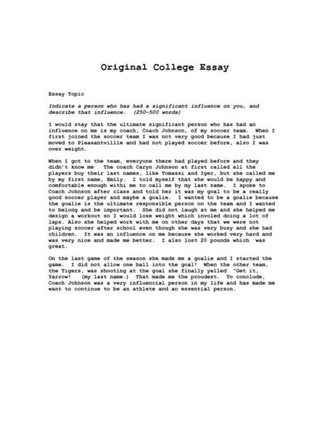 500 Word College Essay Examples Writings And Essays Within 500 Word
