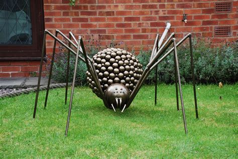 Giant Metal Spider In A Bronzed Finish Made By Spw Ironworks Of