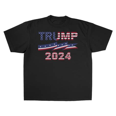 Trump 2024 Flag Classic Black T Shirt Free Trump Merchandise Store